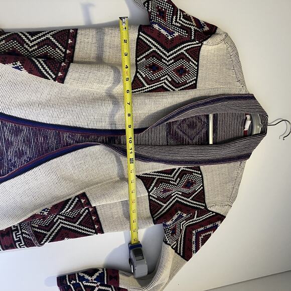 Forever 21 Cardigan Womens Small Boho Knit Aztec Open Sweater Pockets Layering - Picture 5 of 16